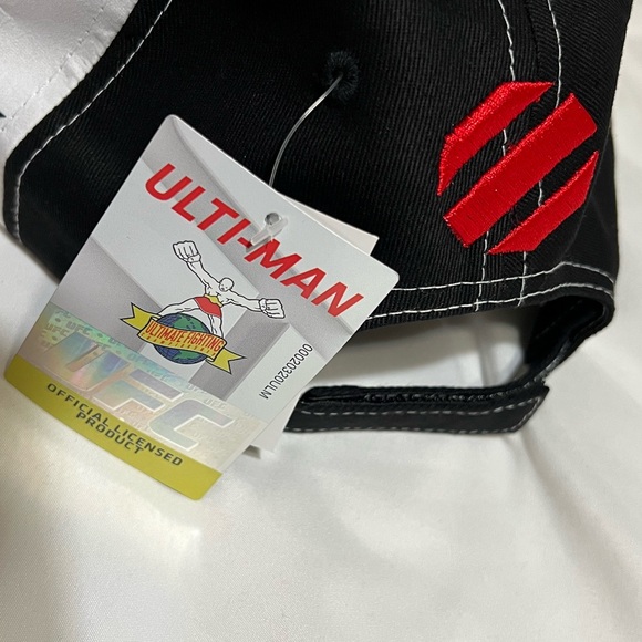 NEW UFC Ultiman Black Baseball Cap with Red Logo Adjustable NWT - Picture 3 of 7